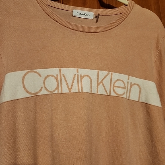Calvin Klein Woman's Size L soft logo block designer knit sweater - Picture 4 of 9